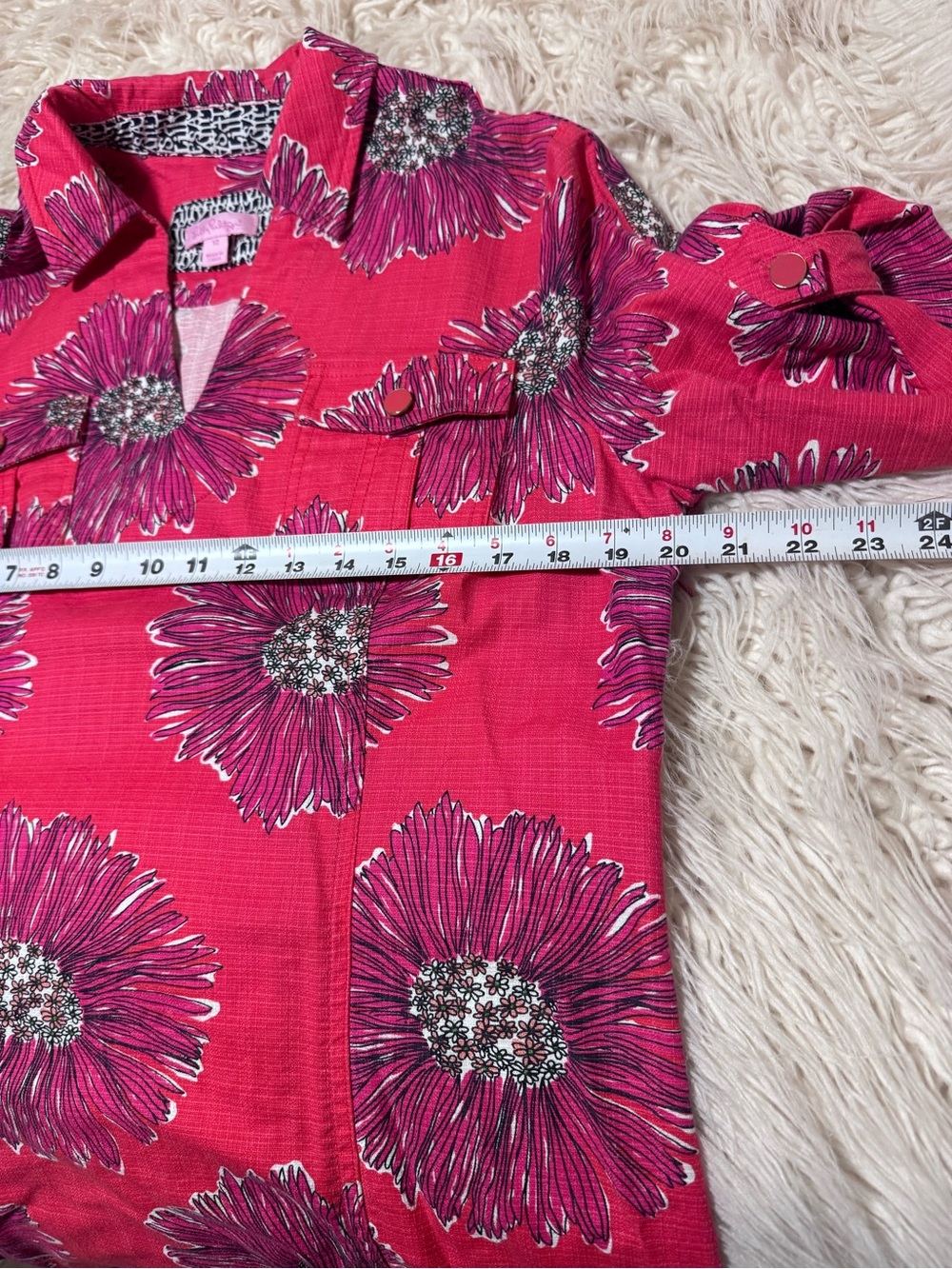 Lilly Pulitzer Stephanie Island Coral Boom Boom shift dress Size 12 With Sleeves - Picture 6 of 12